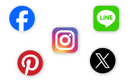 作成した図案を友だちや家族とシェア